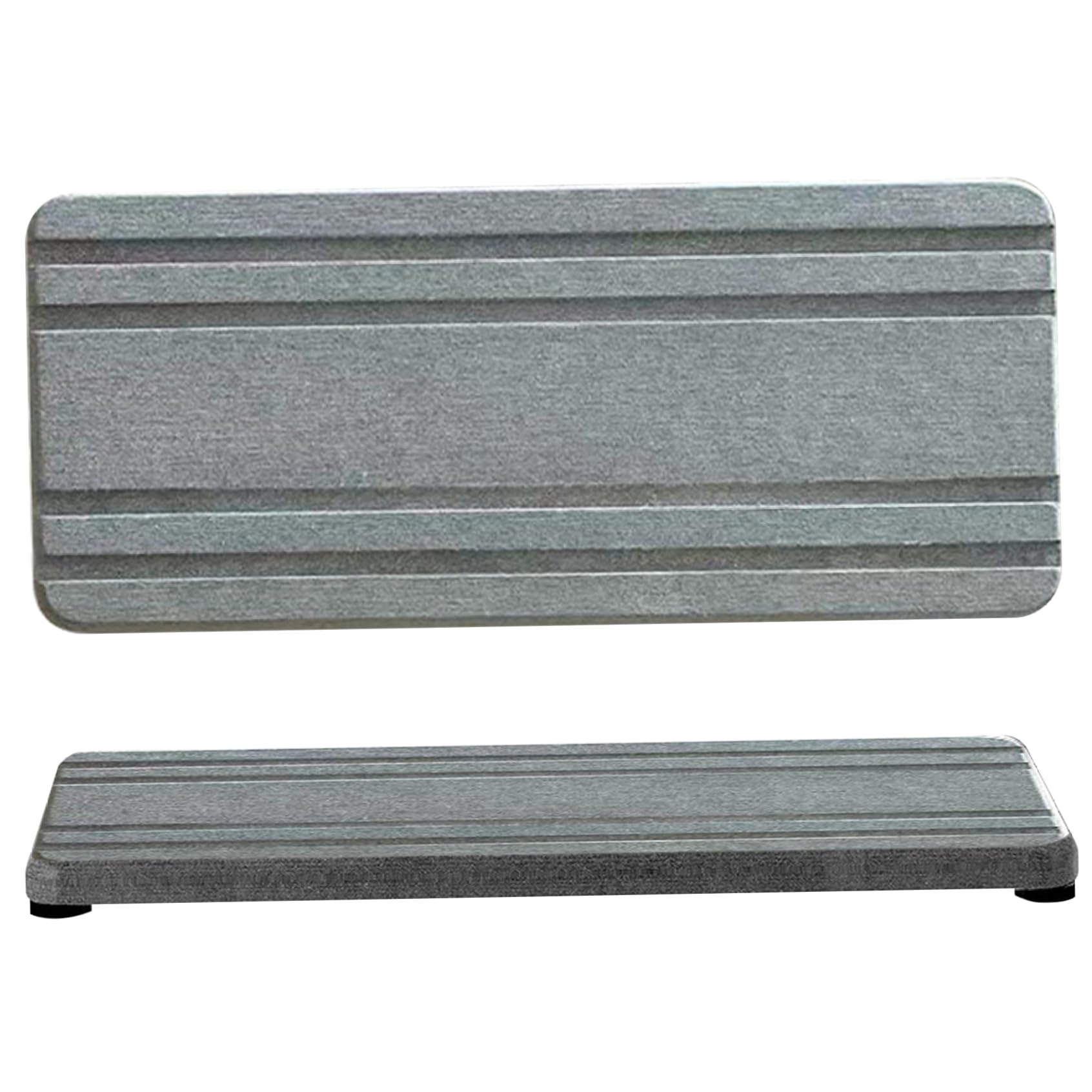 Nukinp Diatomite Stone Sink Tray, 2Pcs 7.9x4 Diatomite Bathroom Stone Mat Quick Dry, Water Absorbing Tray for Sink, Drying Mat for Kitchen & Bathroom Counter