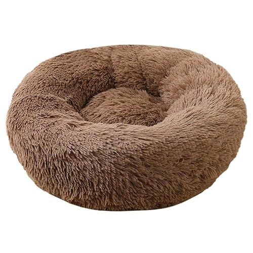 Fansu Cama Gato Suave Cama Perro Redonda, Mascotas Calentito Cojín Lavable Invierno de Felpa