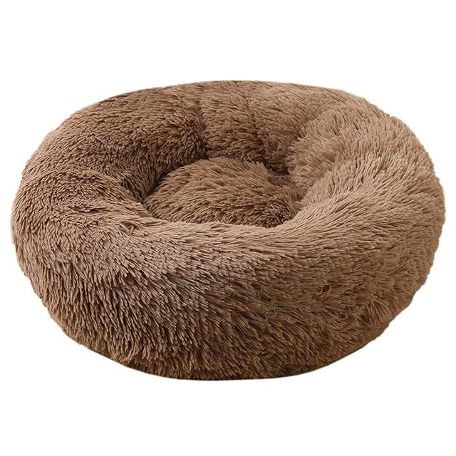 Fansu Cama Gato Suave Cama Perro Redonda, Mascotas Calentito Cojín Lavable Invierno de Felpa