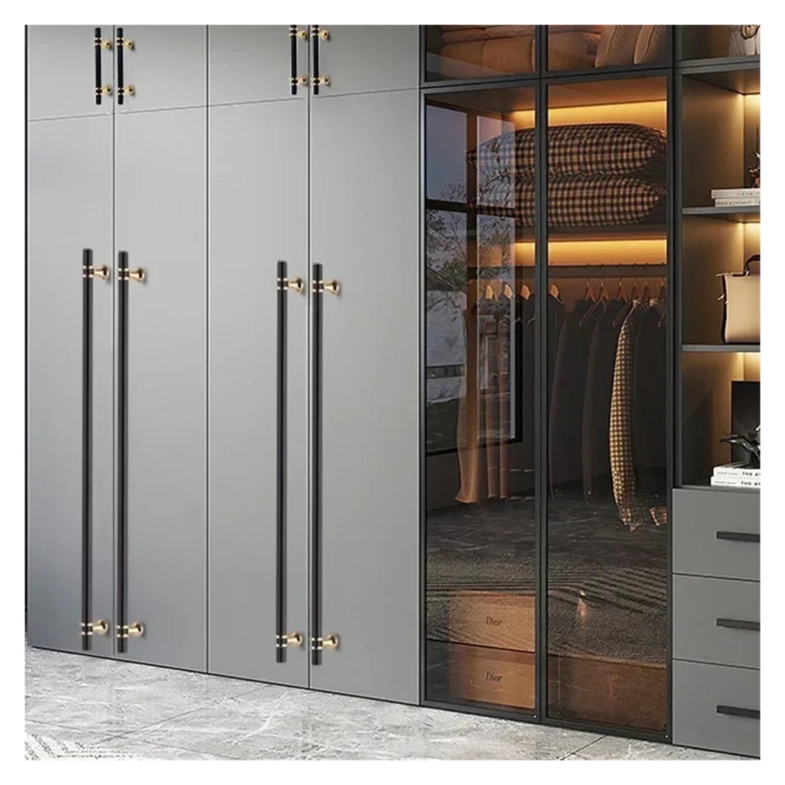 Tiradores de Muebles de Cocina 20 tiradores de acero inoxidable for armarios y cajones cocina(BK-96MM-20PCS)