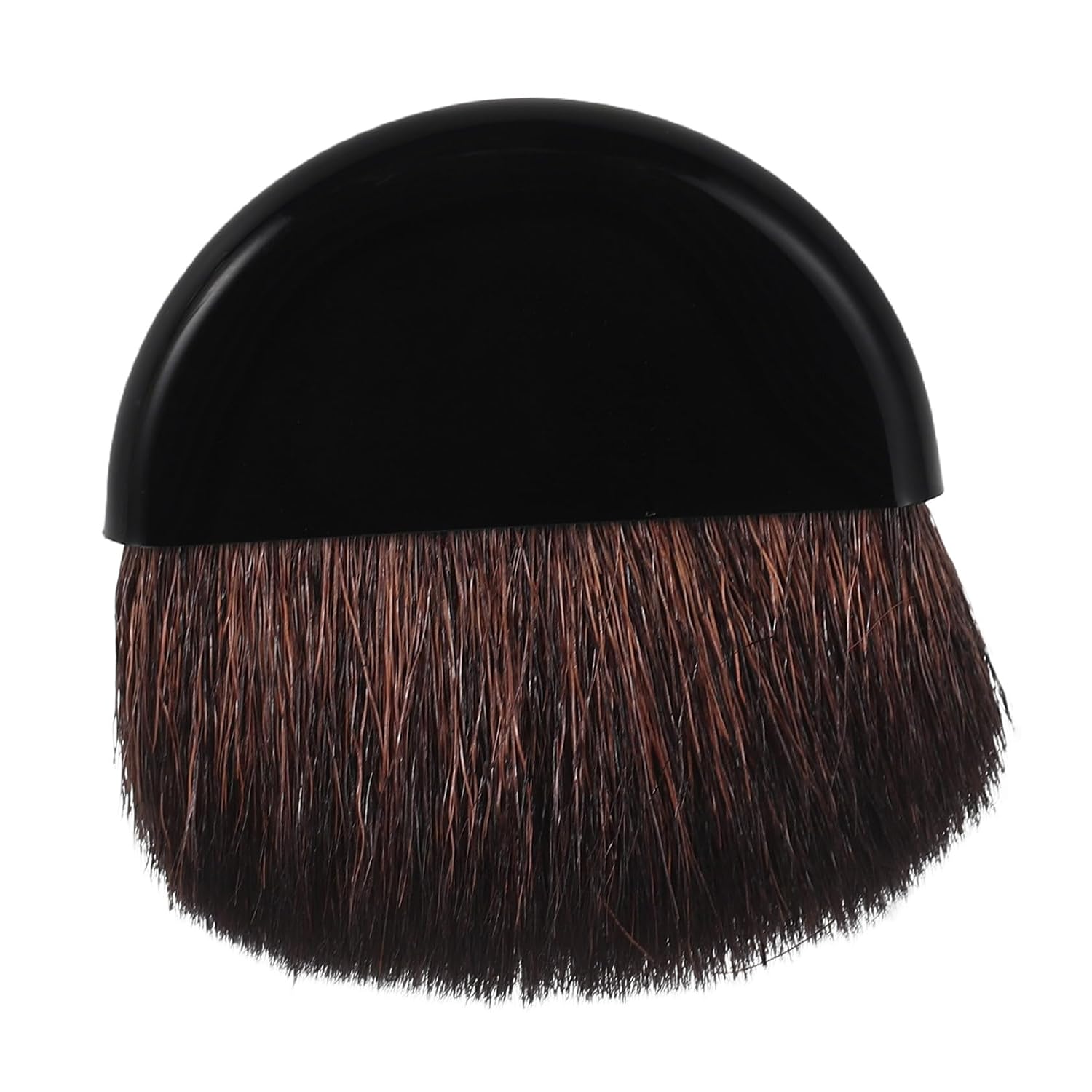 Artibetter Travel Blush Brush for Women Small Flat Nylon Hair Makeup Brush for Loose and Pressed Powder Portable Contour and Blusher Applicator 5cm Half-moon Shape