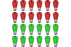 Red Green Christmas Light Bulbs for a Festive Glow