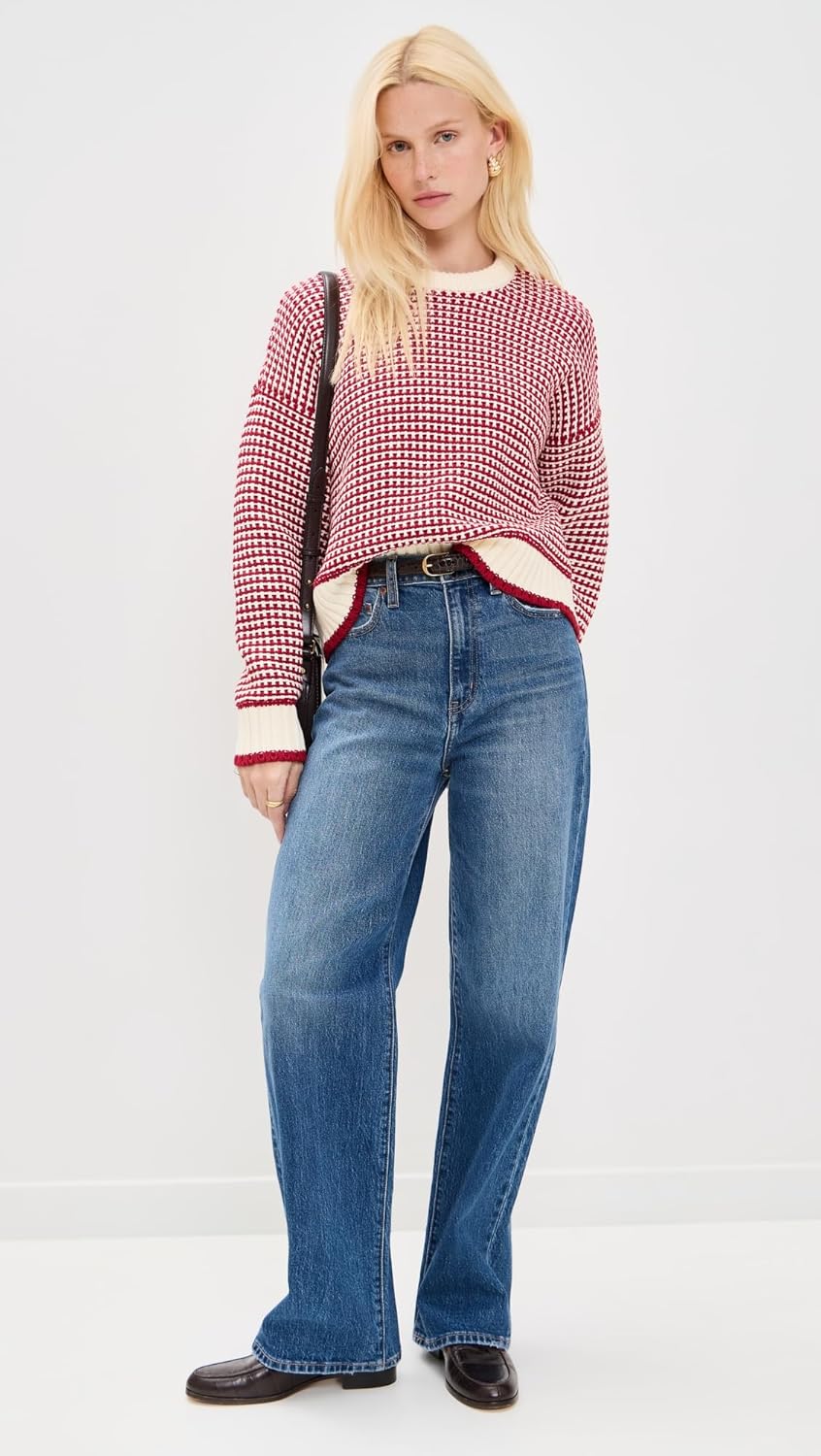 Madewell Women's Textured Stitch Crewneck Sweater - Image 5