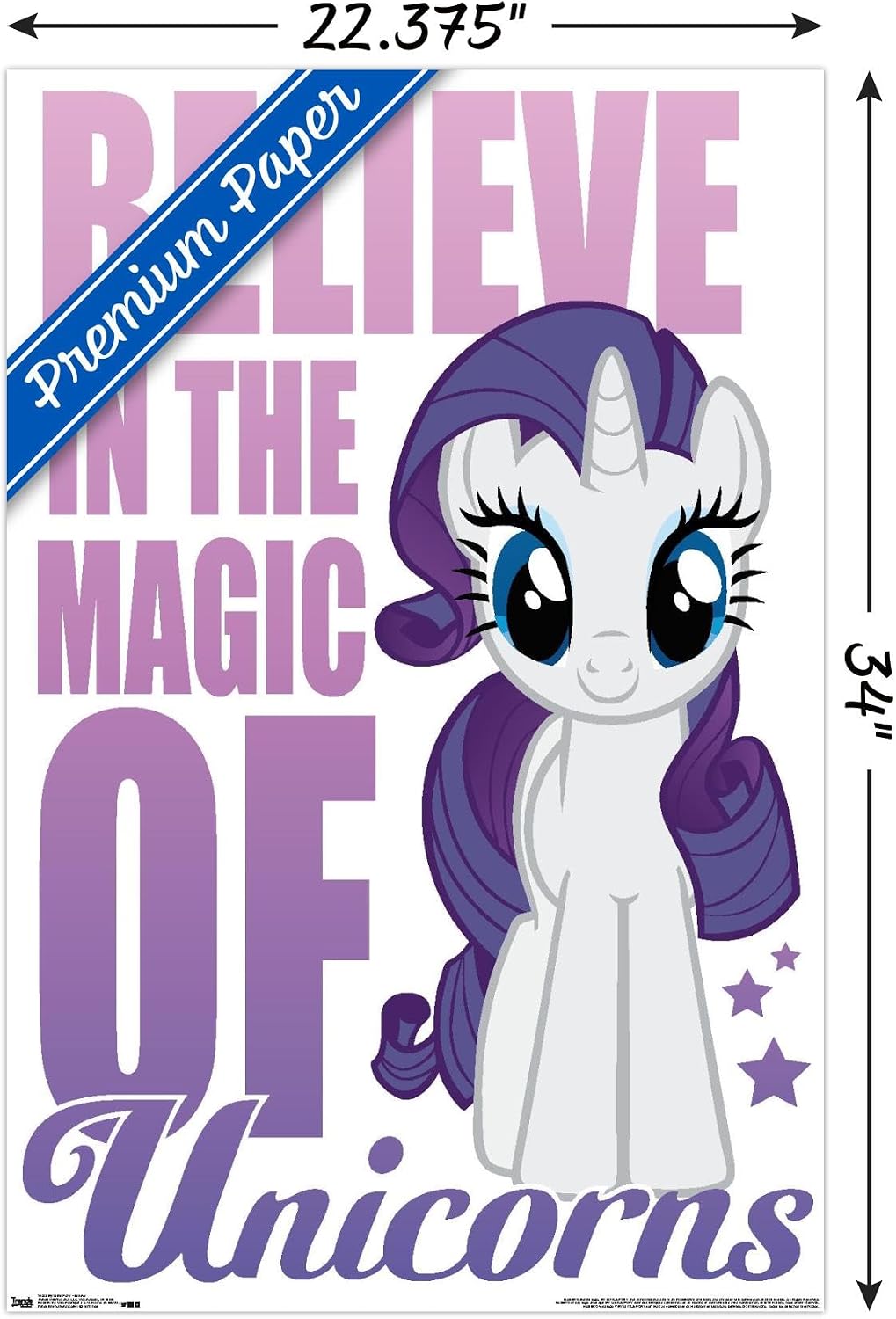 Trends International Hasbro My Little Pony - Believe Wall Poster, 22.375" x 34", Premium Poster & Clip Bundle