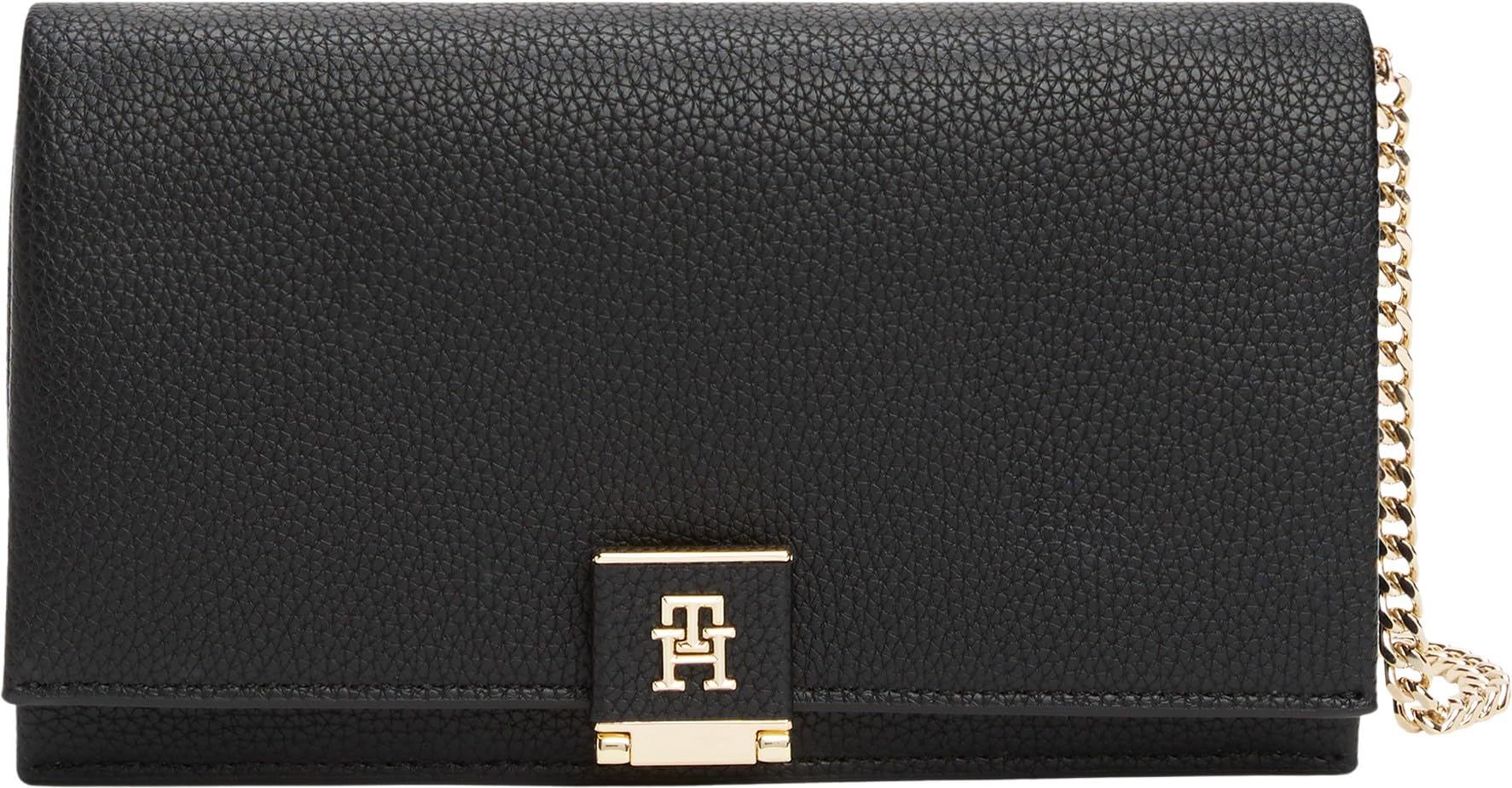 Tommy Hilfiger Women's Crossbody Bag with Chain, Black (Black), One Size
