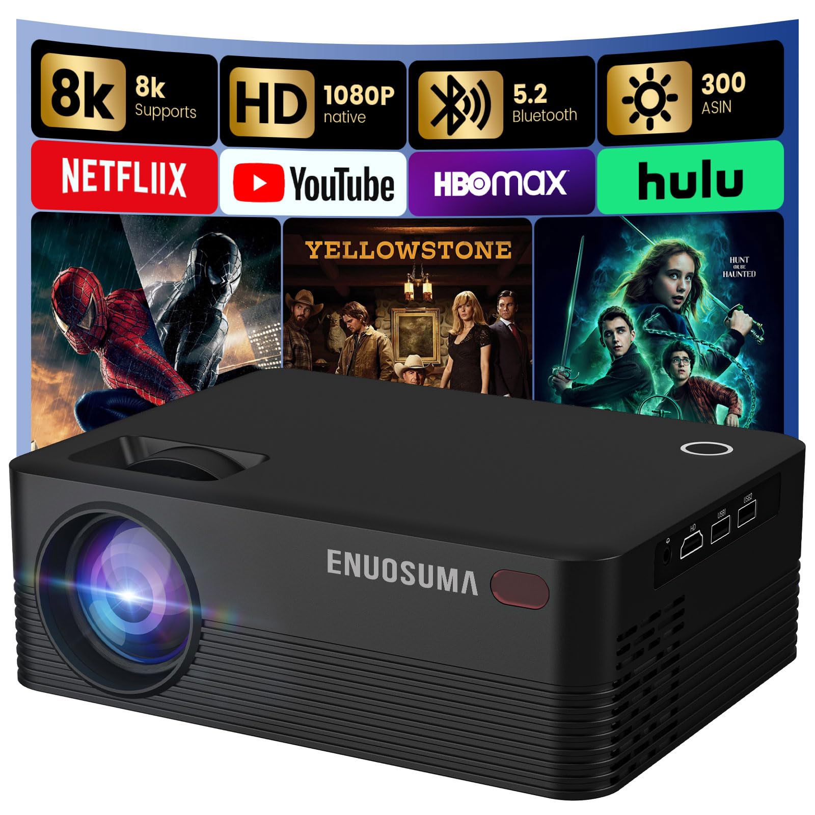 Amazon.com: ENUOSUMA Mini Projector, H5 Portable Video