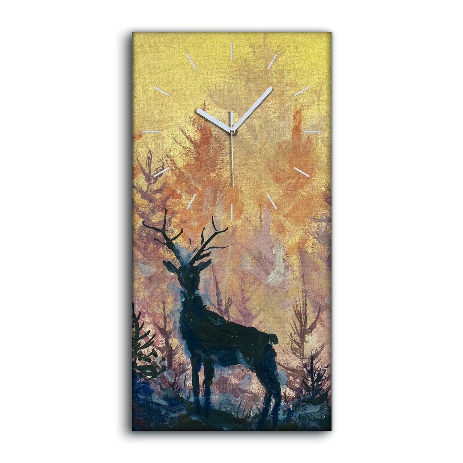 Ne pas tic tac en silence horloge murale toile 30x60cm pour en finir avec le bruit