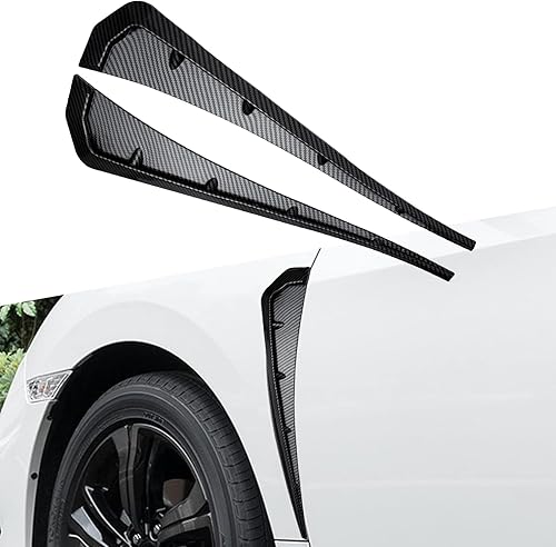 Miniatura 1 de 2 rejillas de ventilación laterales para guardabarros de automóvil, conductos de aire de aleta de guardabarros, calcomanías de alerón de ABS,