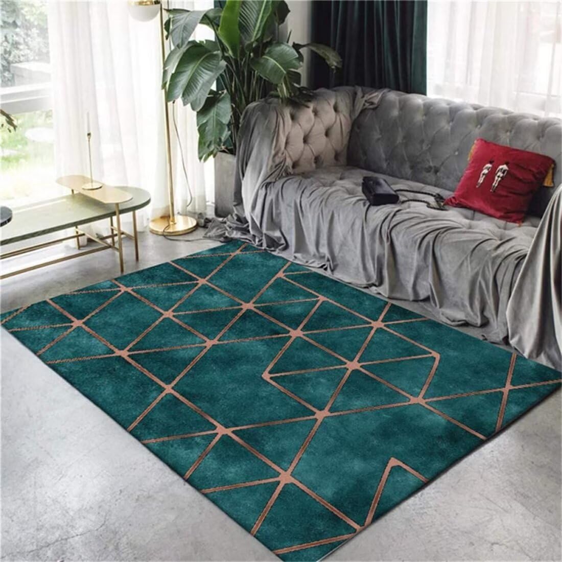 Tapis de jeu bébé vert lumière pour décoration table et sol 50X70CM