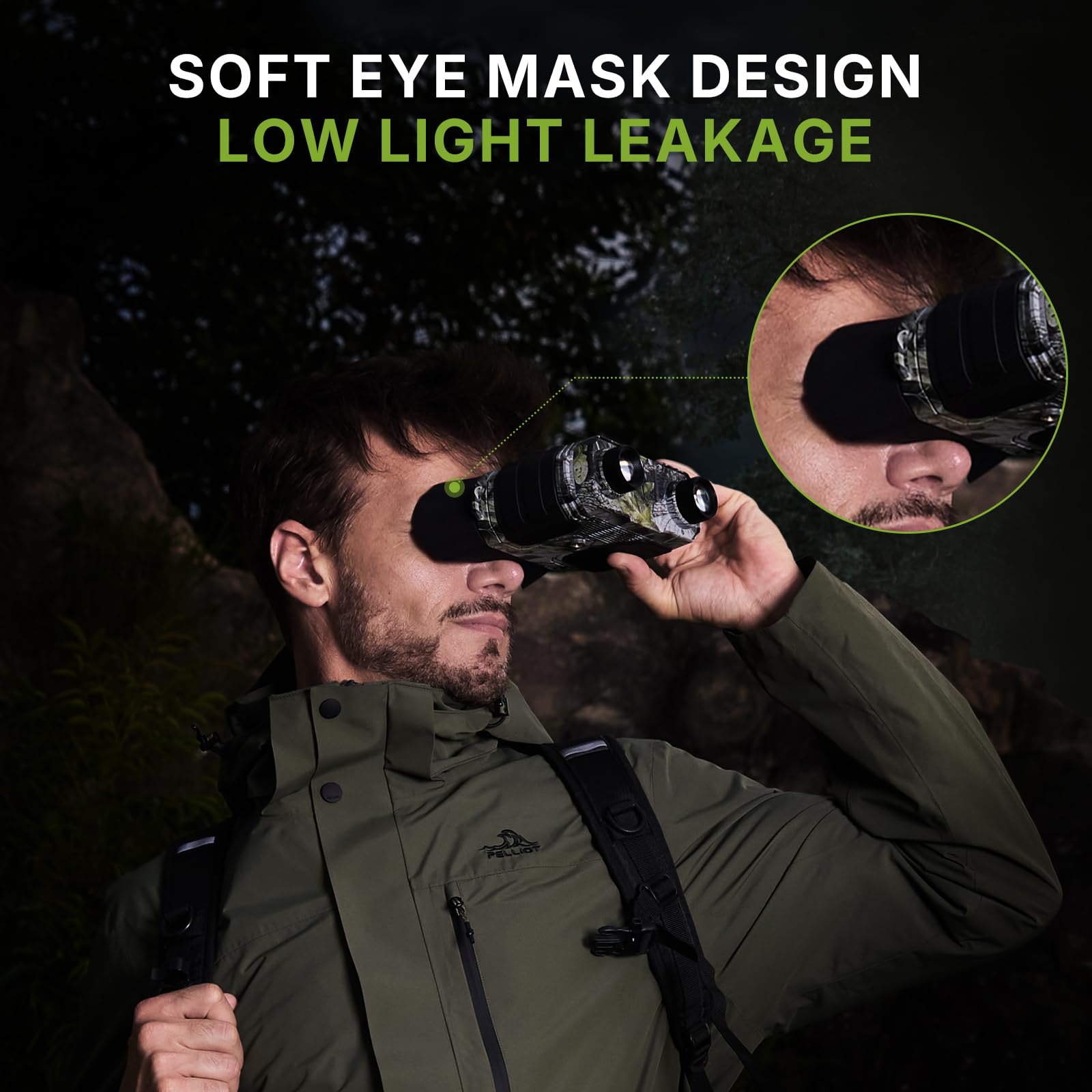 Night Vision Goggles, 4K Night Vision Binoculars for Adults, 36MP, 1300FT Range,8X Digital Zoom, Flashlight & Compass, 5000mAh Battery, Infrared Vision, 32GB Card, for Camping & Security