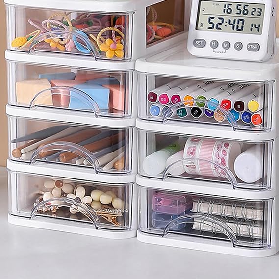 Desk Organizer Stackable Storage Cabinet for, E, J E