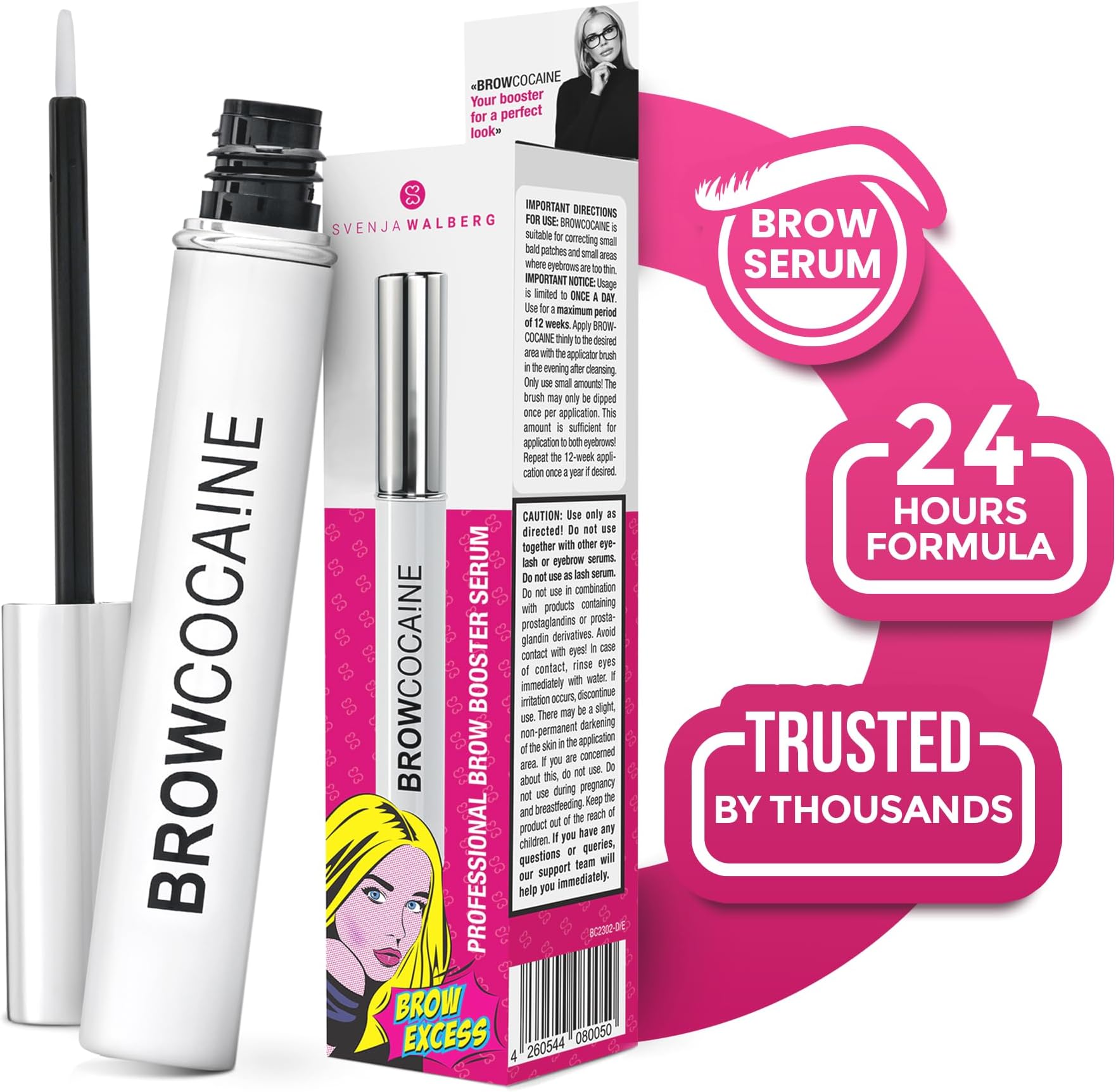 Browcoca!Ne® Eyebrow Growth Serum For Thicker Brows I Vegan Eye-Brow Booster Rapid Brow Test Winner Made In Germany