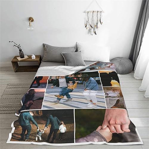 Miniatura 6 de Mantas personalizadas con collage de fotos, mantas personalizadas con imagen y texto, mantas de franela suave, mantas de regalo para bebés, niños