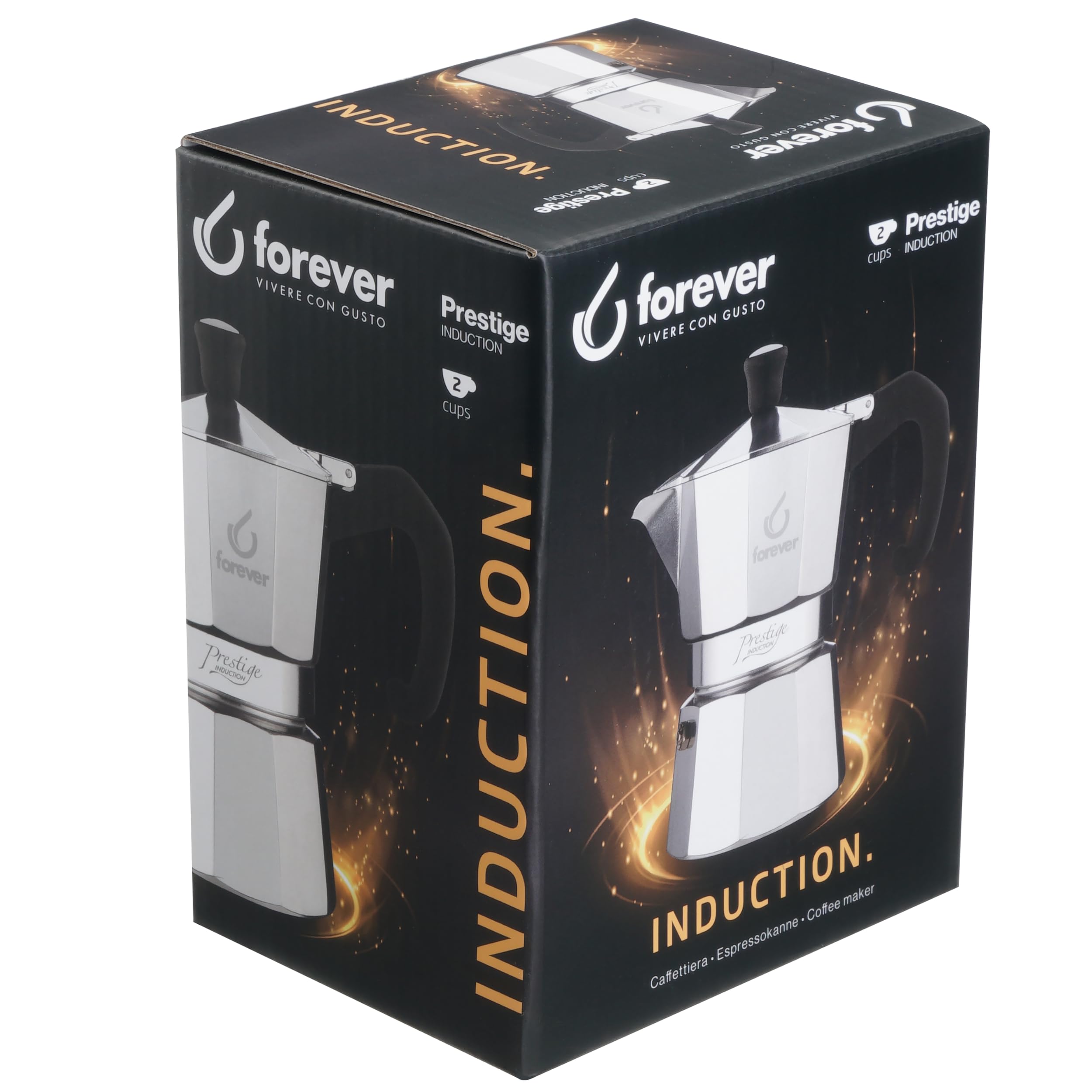 KAUFGUT FRV290600 Cafetière Moka, Tz.2 Prestige Induction