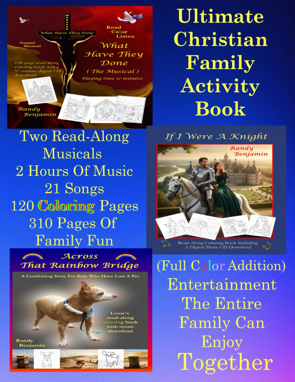 Ultimate Christian Family Activity Book: An All In One Christian Activity Book with Read Along Music and 120 Coloring Pages
