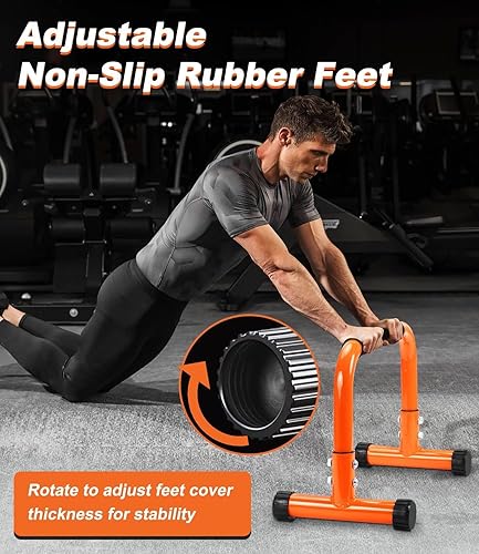 Miniatura 6 de Barra de empuje hacia arriba, barras de paraletas antideslizantes de 12 pulgadas de alto y barras de inmersión con asas de espuma, equipo de