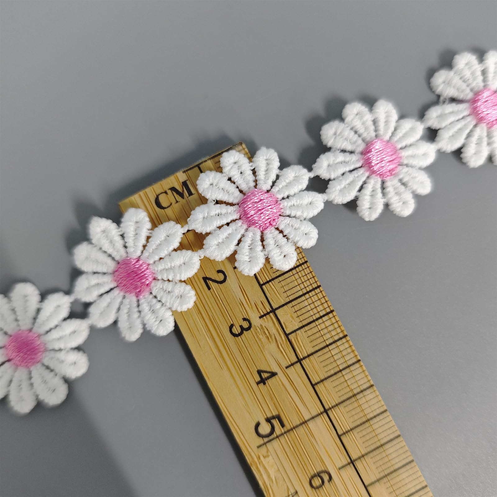 Nastro Ricamato Con Fiori Rossi CABODYALS - 9,1 Metri X 20 Mm - Per Cucito, Decorazioni E Applicazioni Floreali - 2