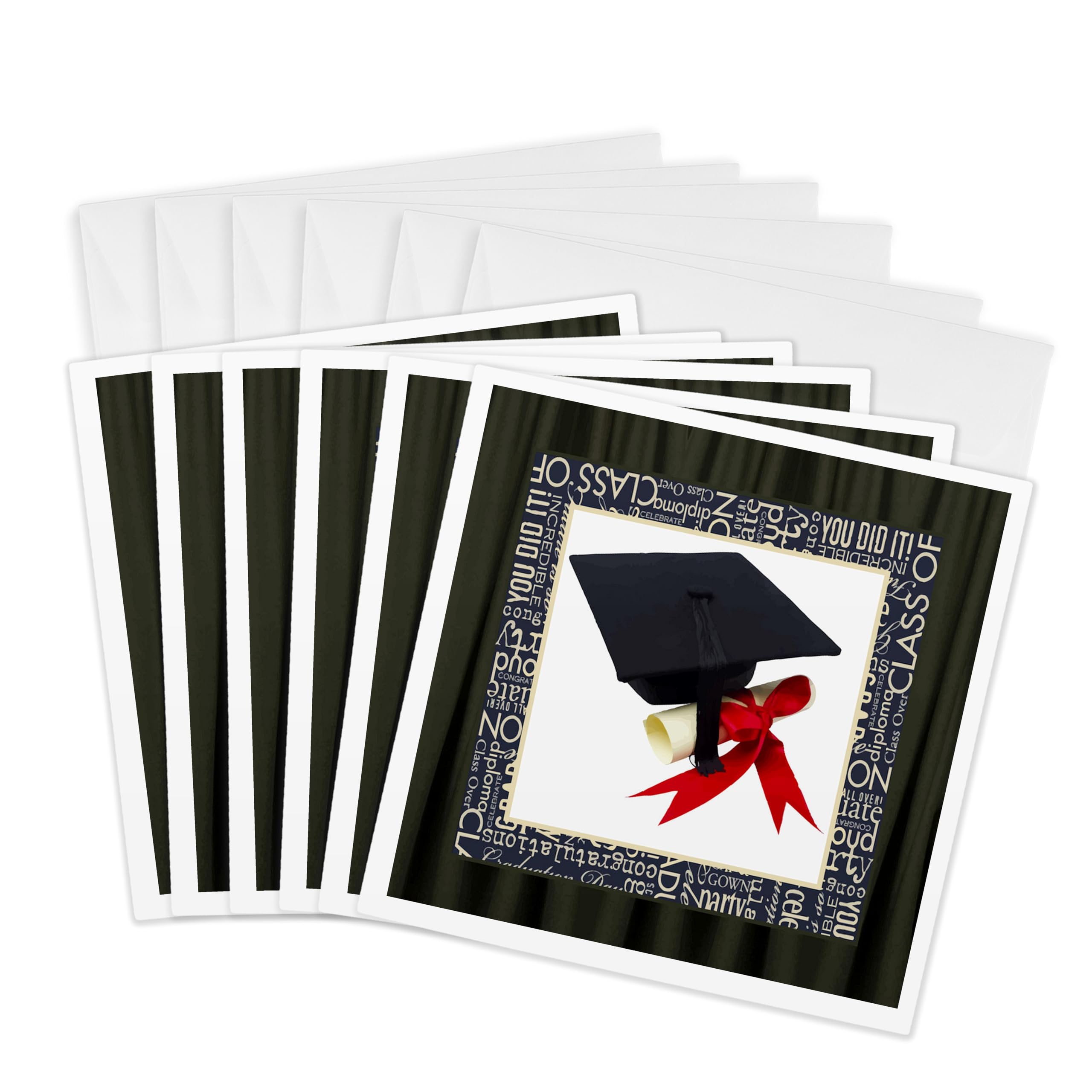 3dRose gc_14874_1 6 x 6-Inch"Graduation Day" Greeting Card (Pack of 6)