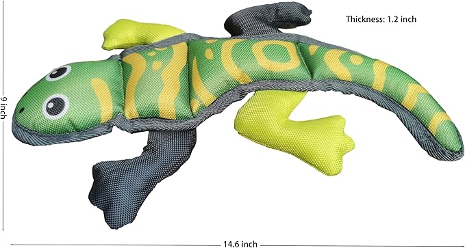 Juguete Mordible y Sonoro para Perro HonourHope, Diseño Lagarto miniatura 2