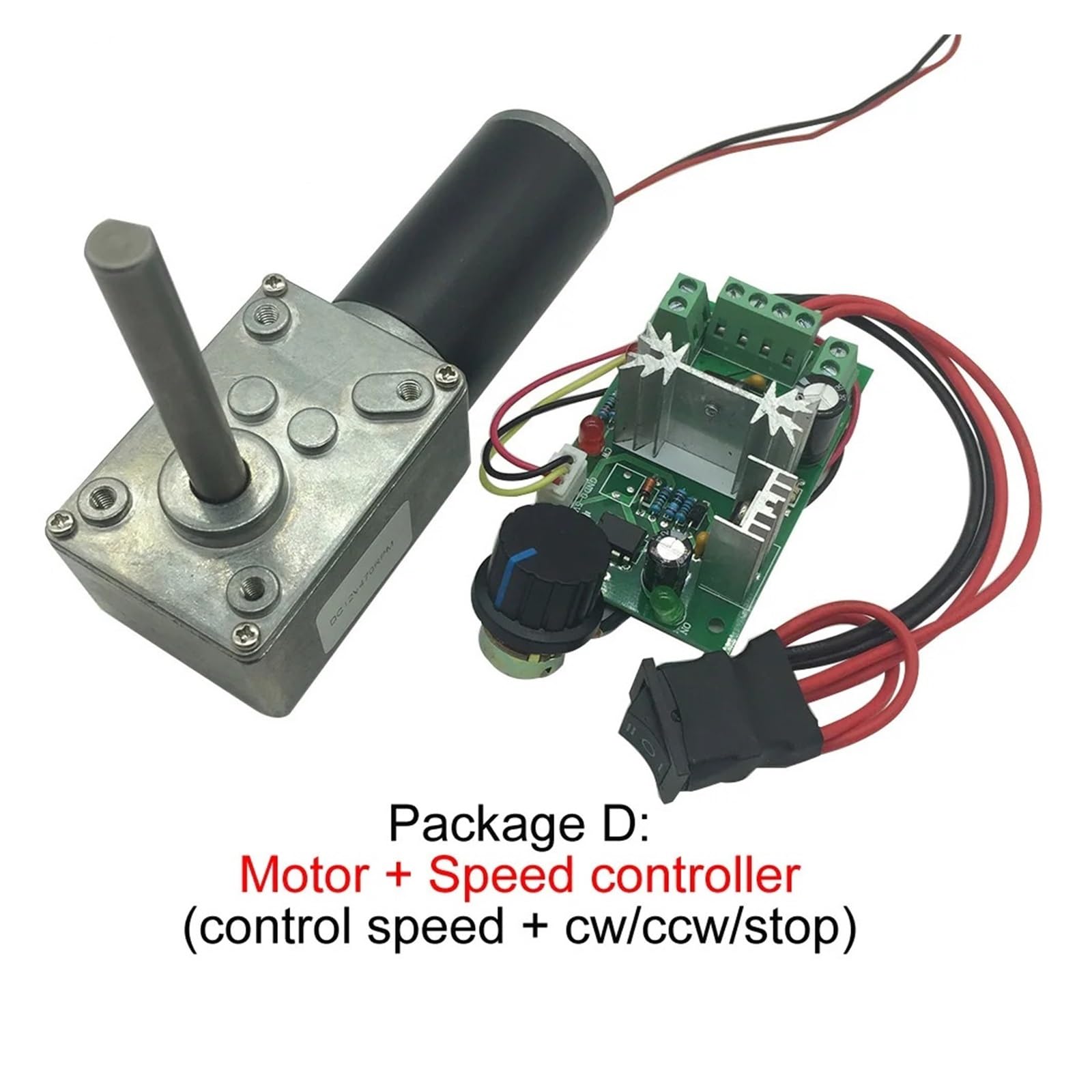 DC 24V Worm Geared Motors High Torque Volt DC electronic starter Reduction electronic starter Self-Lock 5840-31ZY package B 12V 10rpm RUAJOGYNVM