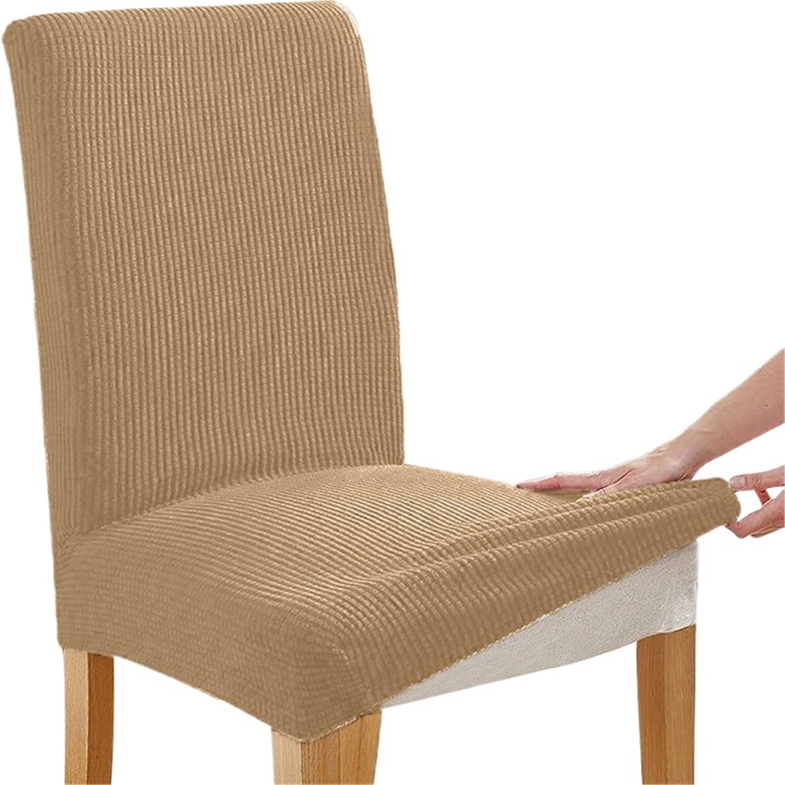 RYQZHHY Chair Cover Corn Kernel Fabric Chair Cover Stretch Long Back Covers Jacquard Dining Room Seat With