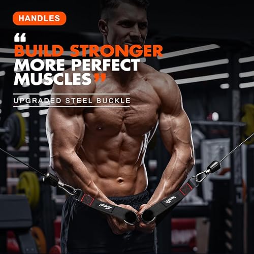 Miniatura 7 de HPYGN Mango de ejercicio, equipo de fitness de repuesto para pilates, yoga, entrenador de fuerza, gimnasio en casa extraíble, rojo, gris, azul mango