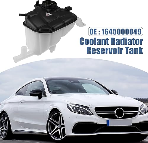 Miniatura 2 de X AUTOHAUX Tanque de depósito de radiador de refrigerante 1645000049 Botella de expansión de desbordamiento de refrigerante con sensor