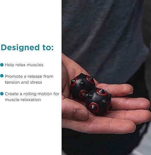 Miniatura 6 de Rodillo de bola de masaje con pinchos para Nikken Kenko MagDuo 13201, masajeador corporal de mano para cuello y hombro, bolas magnéticas con