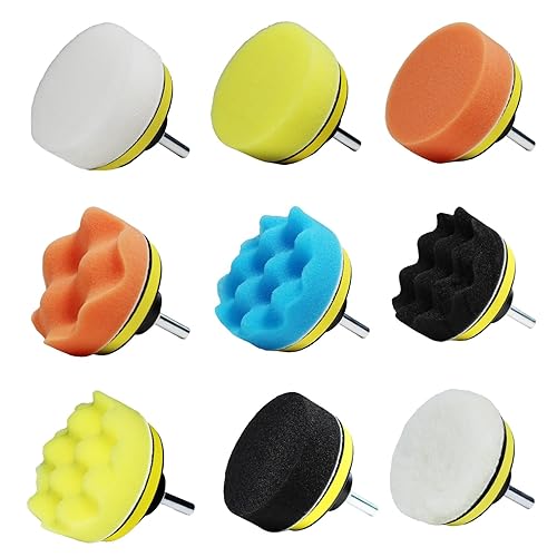 Miniatura 2 de Kit de pulido de espuma de coche, almohadillas de pulido, almohadillas de lana, ruedas de pulido y pulido, para faros delanteros y kits de cera de