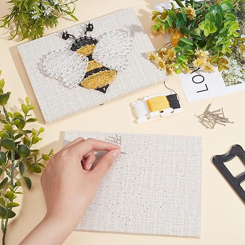 Miniatura 6 de WEBEEDY Kit de arte de cuerda 3D para adultos principiantes, kit de manualidades de cuerda de abeja, incluye todos los accesorios y marco