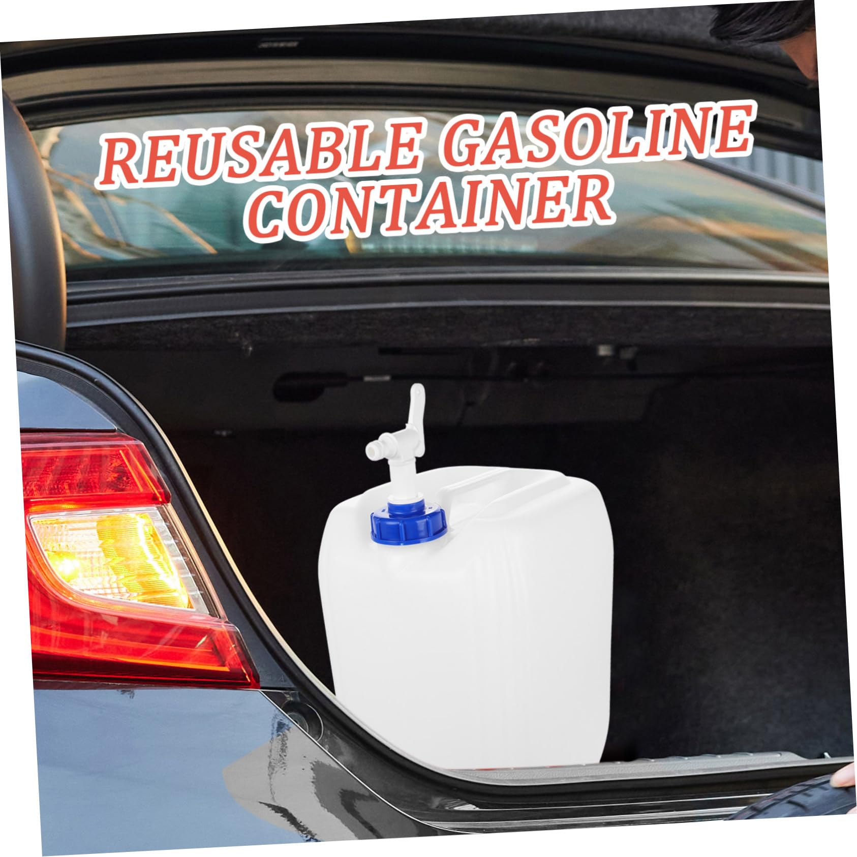 ibasenice Tanica per Acqua da Campeggio 20l, Hdpe Bianco, con Beccuccio e Design Portatile, Resistente alle Rotture per Viaggi Outdoor e Rifornimento Auto