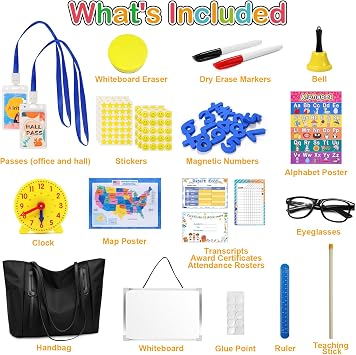 Alritz Pretend Play Teacher Set with Bag Classroom Education Ages 6+