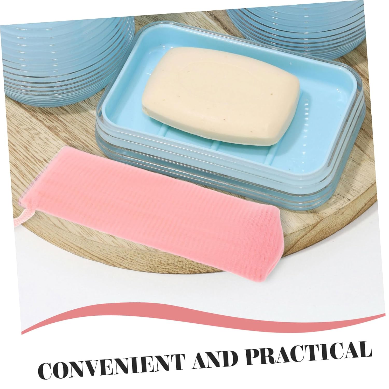 8pcs Bar Soap Pouch PE Foaming Net for Shower Storage
