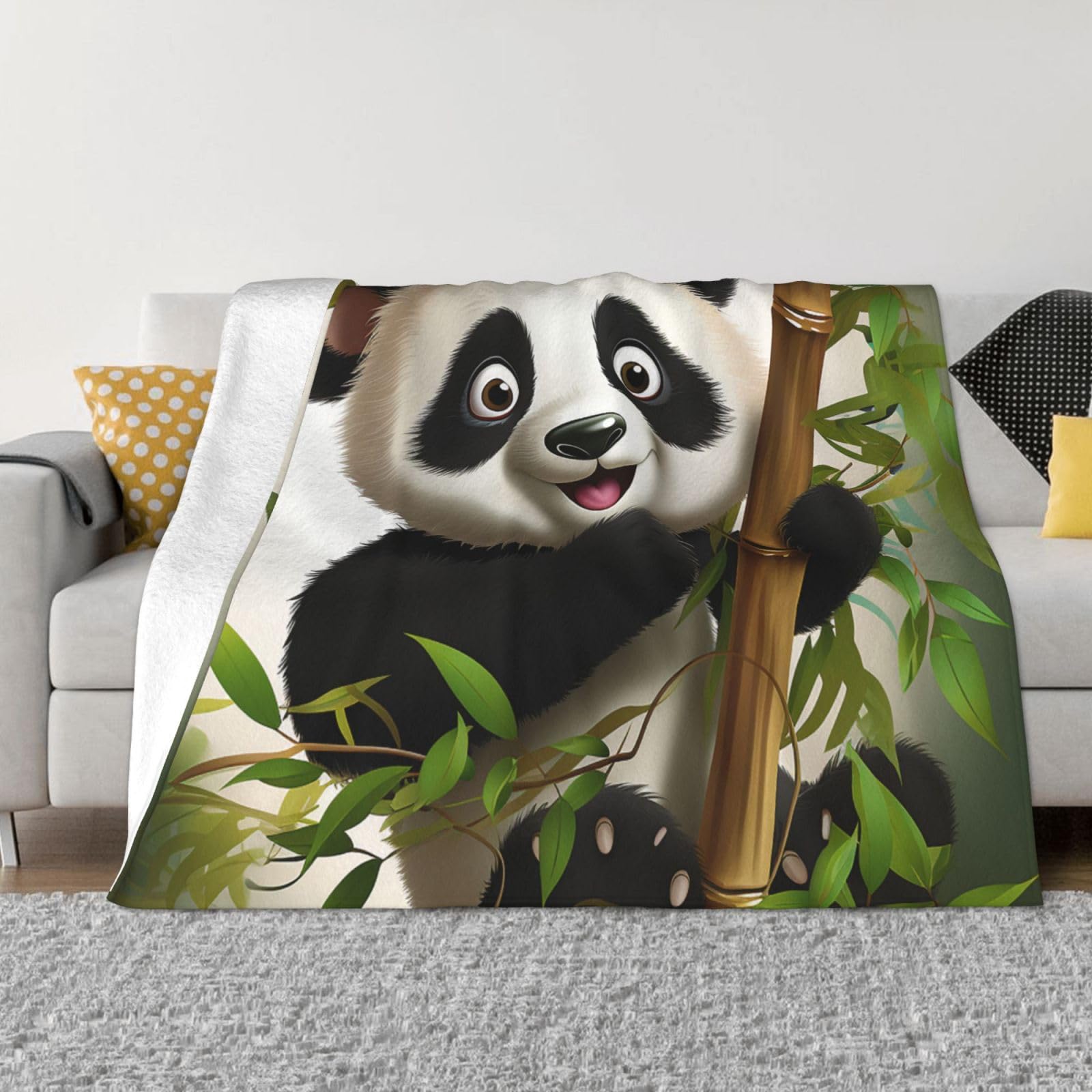 Couverture canapé en polaire de bambou chaude et légère pour soirées cocooning et camping