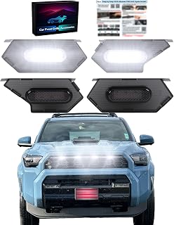Front Bumper LED Grill Lights for 2025 2026 Toyota 4Runner TRD Sport and TRD OffRoad Raptor Marker Lights Bars 6th Gen 4Runner Exterior Accessories (White)