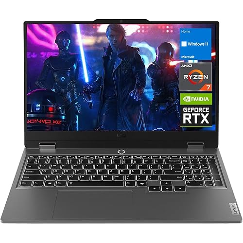 Lenovo LOQ 15 15ARP9 RTX 4060 Gaming Laptop, 15.6" FHD 144Hz, AMD Ryzen 7 7435HS, NVIDIA RTX 4060, 32GB DDR5 RAM, 1TB SSD, Backlit KB, RJ-45, Bundle with PCO Laptop Cooler