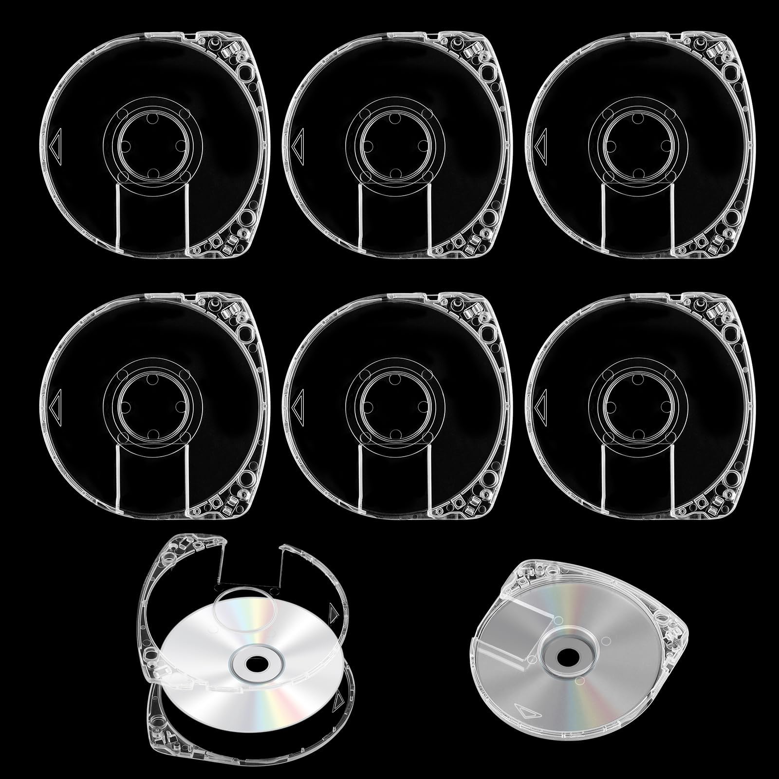 6 custodie di ricambio per dischi di gioco UMD, custodie trasparenti da 5 mm per PSP 1000 2000 3000, custodia per CD DVD per archiviazione disco di gioco UMD, custodie per dischi per Sony PSP