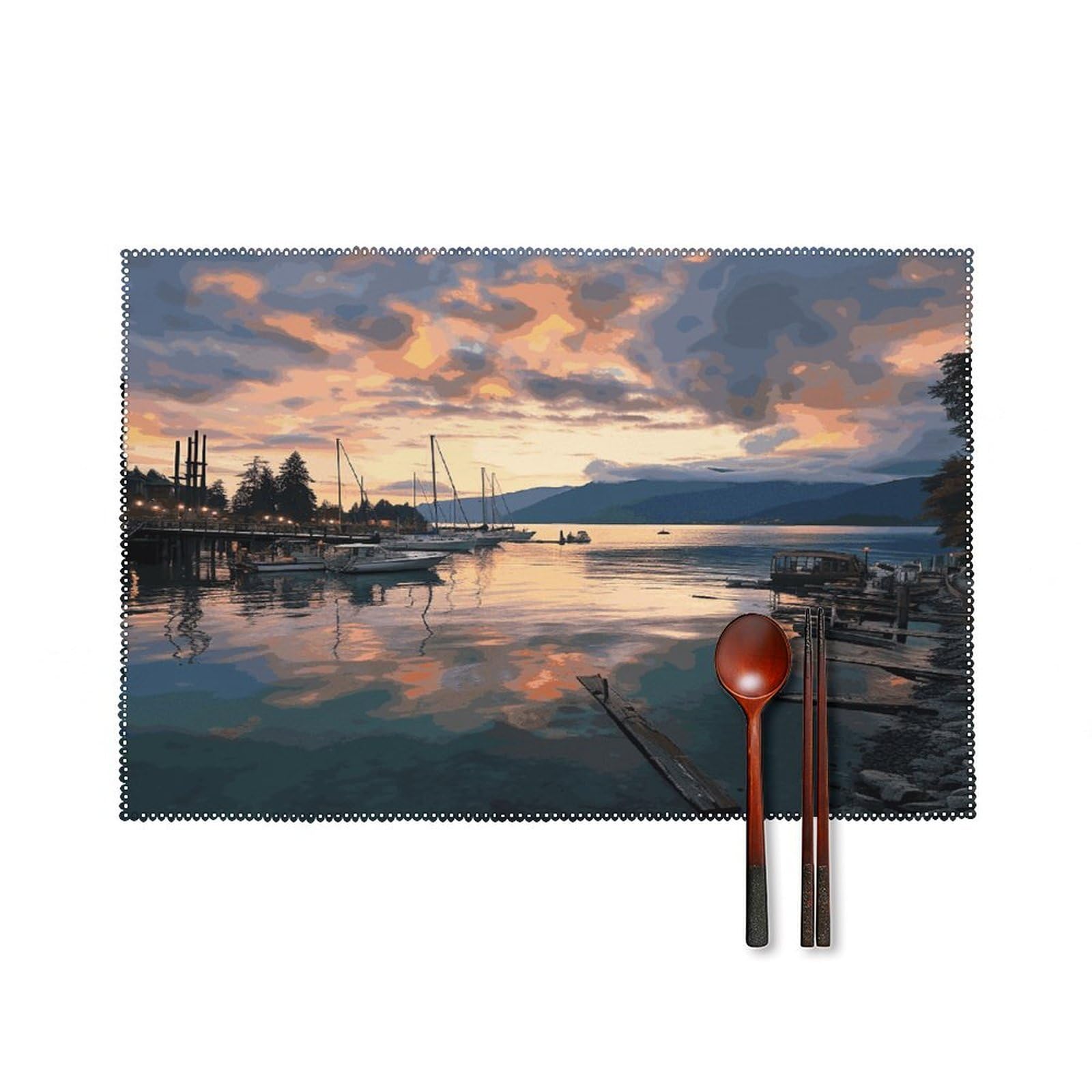 Fodpand Style Evening In Vancouver Placemats Set Of 4 Place Mats Table Mats