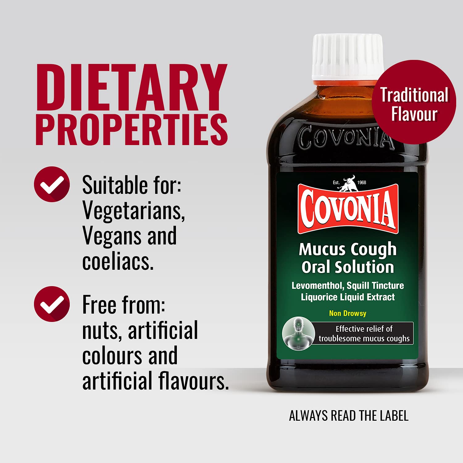 Covonia Mucus Cough Oral Solution for Mucus Cough, Effective Relief Of