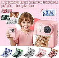Vista 2 de Kids Camera Instant Print Color Photos, Dual-Lens Instant Print Camera for Kids, Toddler Portable Travel Digital Camera Toy for 6 7 8 Year Old Boys
