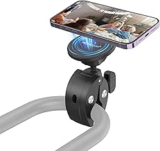PROfezzion Magsafe Smartphone Holder, iPhone Mount, Clip Type, Compatible with MagSafe Holder, Gym Machine, Walking Machine, Bicycle, Magsafe Accessory, 360 Degree Rotation, for iPhone 16 Pro Max Pro