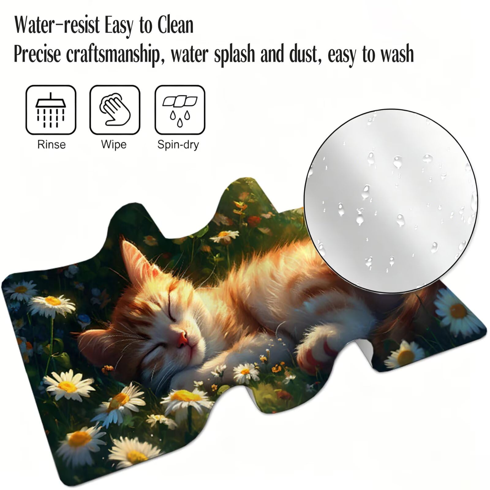 Tapis de Souris, 800 x 400 x 3 MM Tapis de Souris Vert, Grand Tapis Souris de Jeu avec Chat, Imperméable, Texturée Résistant à Usure Lavable, pour Gamer, la Maison et Le Bureau XF-752