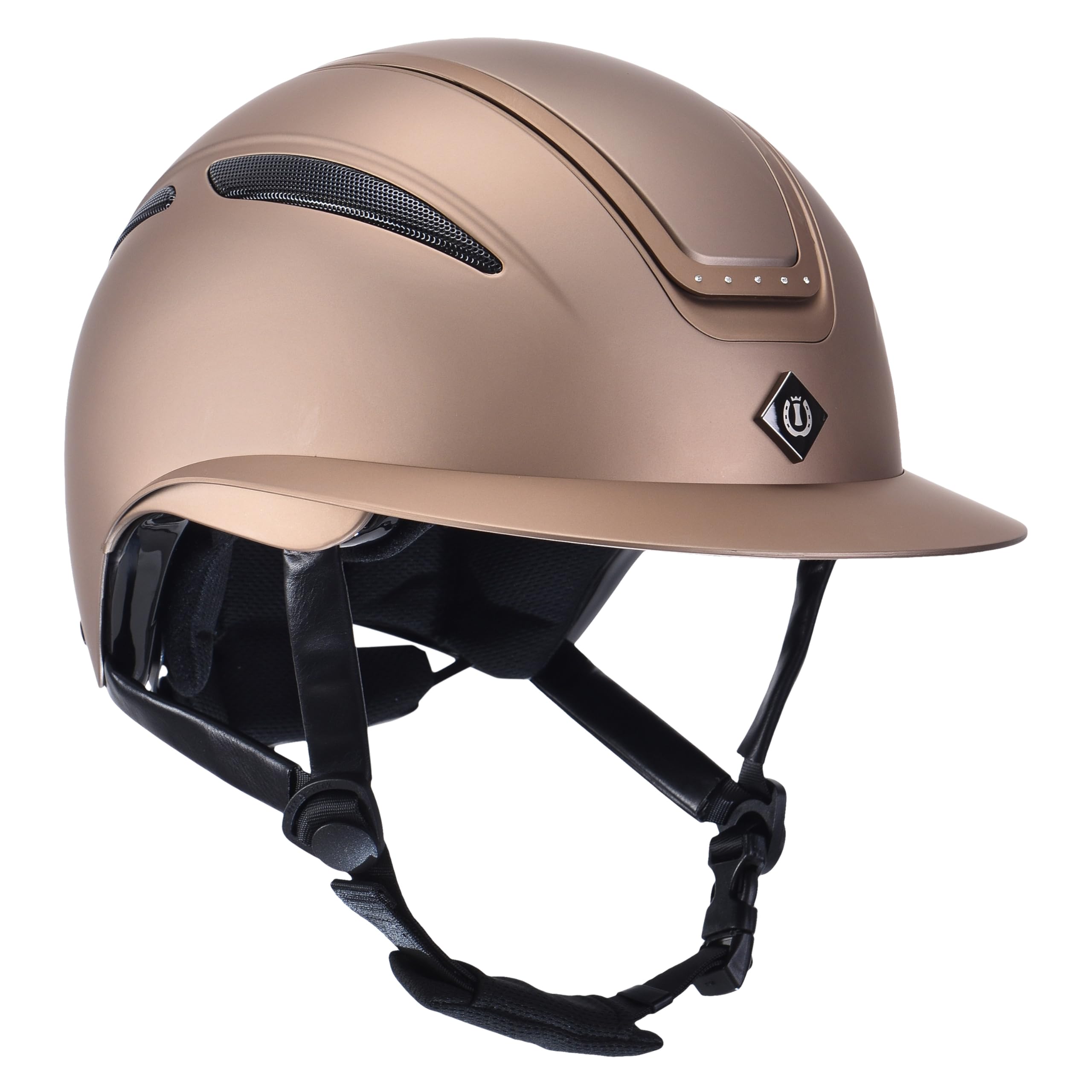 Imperial Riding IRH Olania Deluxe Big Visor Riding Hat with Large Visor, Dark Taupe, S