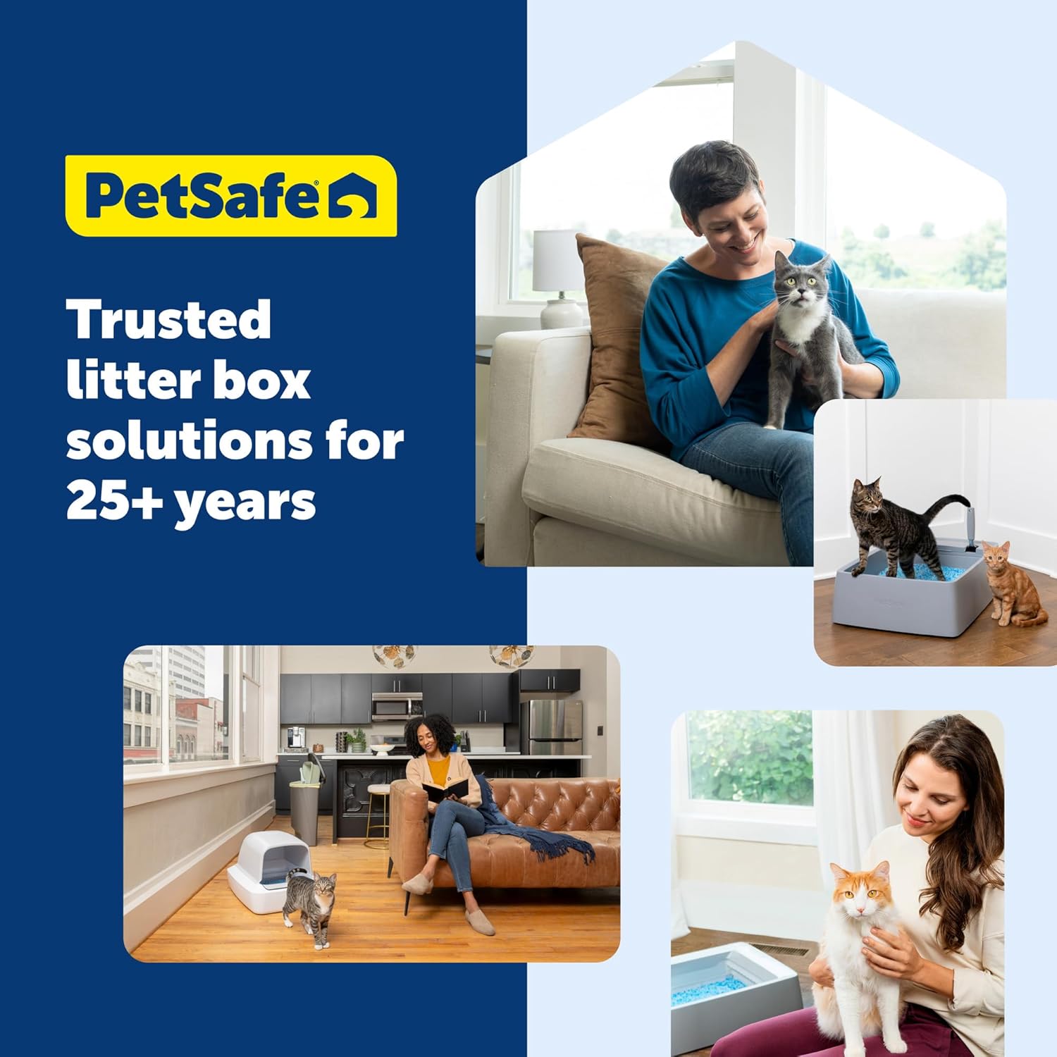 PetSafe Multi-Cat Litter Box, Extra Large Litter Box for Cats, Giant Ergonomically-Designed Scoop, Use with Crystal or Clumping Litter