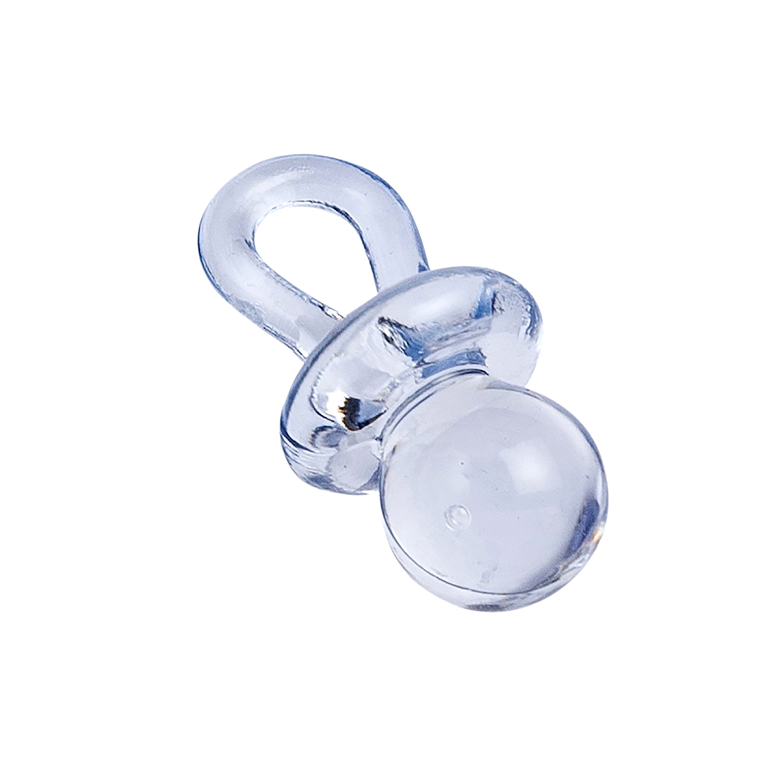 Mopec k126.03 – Schnuller blau transparent klein. 144 Stück, Pack-1 Tasche.