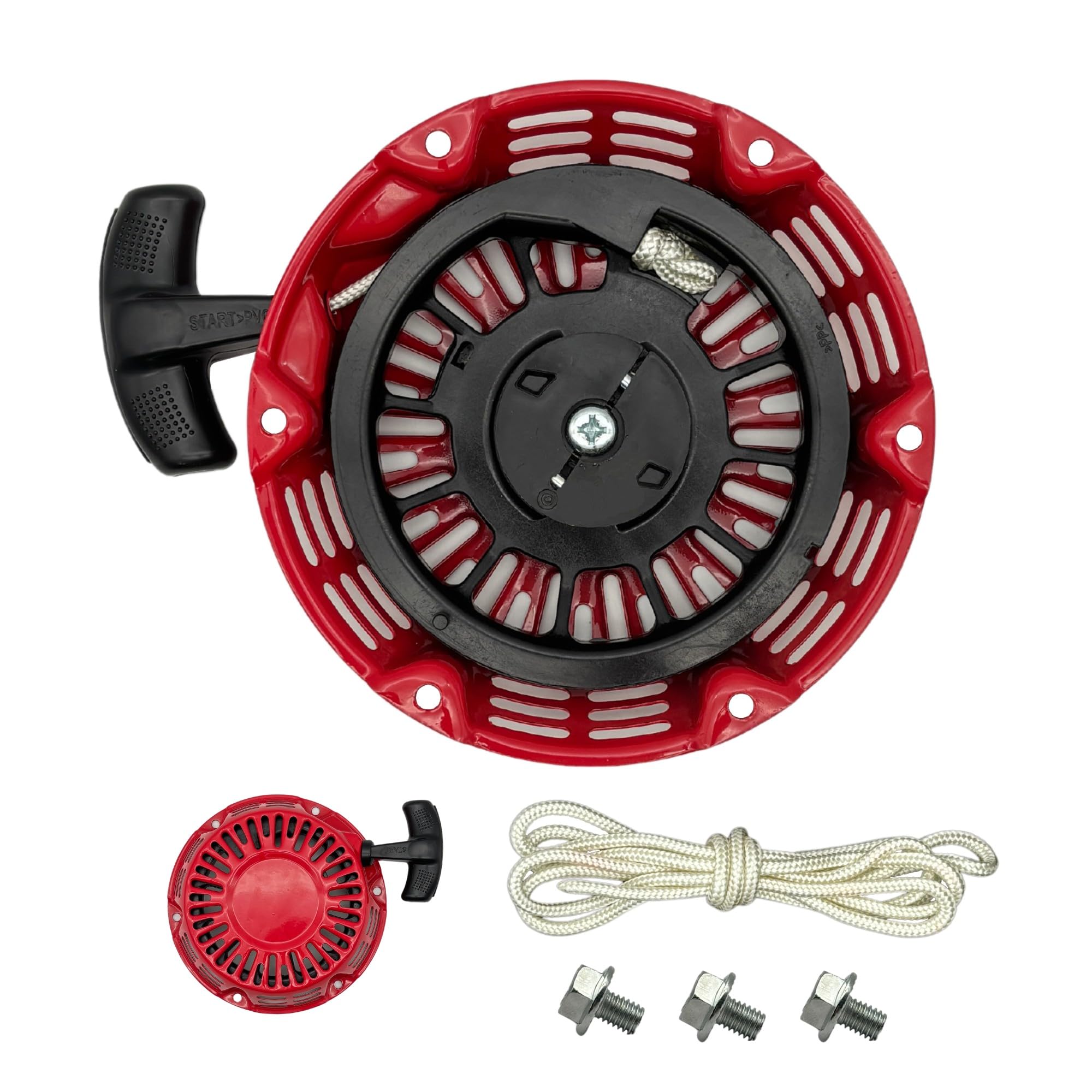 Kit Avviamento A Strappo Per Motori Honda GX120-GX200 | Avviatore Manuale + Cavo + Viti | 12 Pezzi