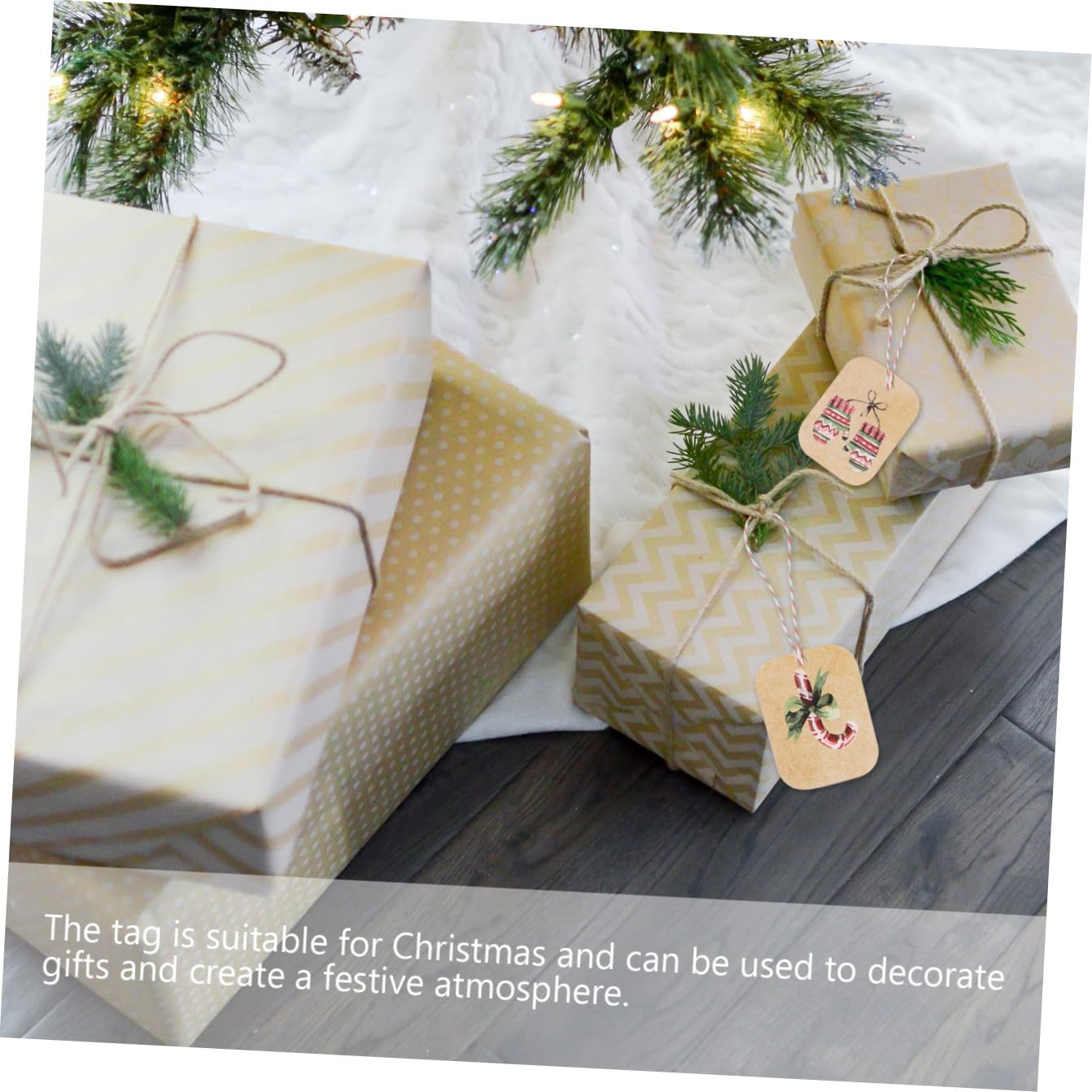 EXCEART 3 Sets Weihnachtsdeko-tags Seile Kraftpapier Karten Tags Für Geschenkverpackungen Weihnachten 250 Stück * 3