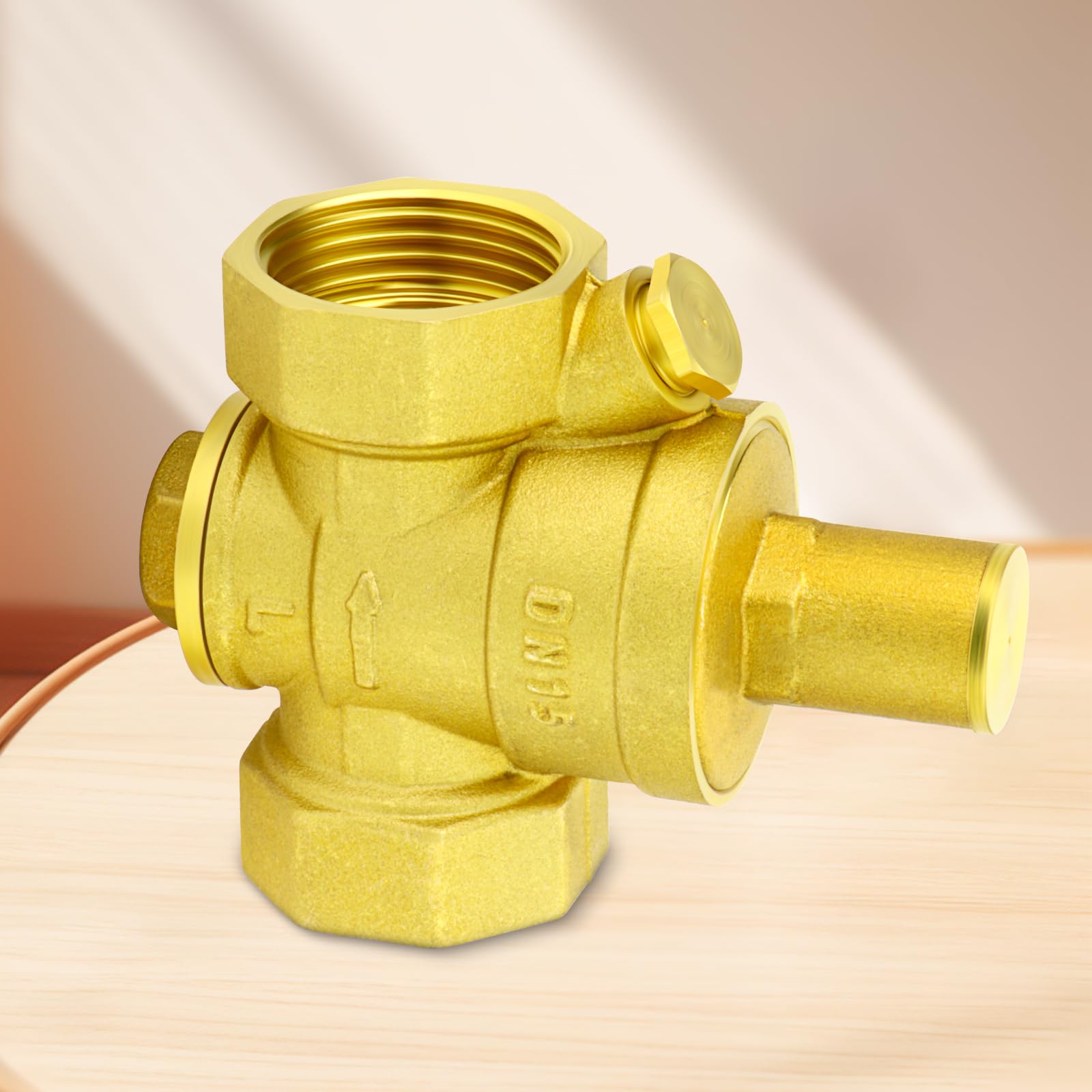 Vanne De Réduction De Pression Réglable 1/2" BSP En Laiton – Contrôle Pression Eau Camping-Car, Chauffe-Eau, Solaire