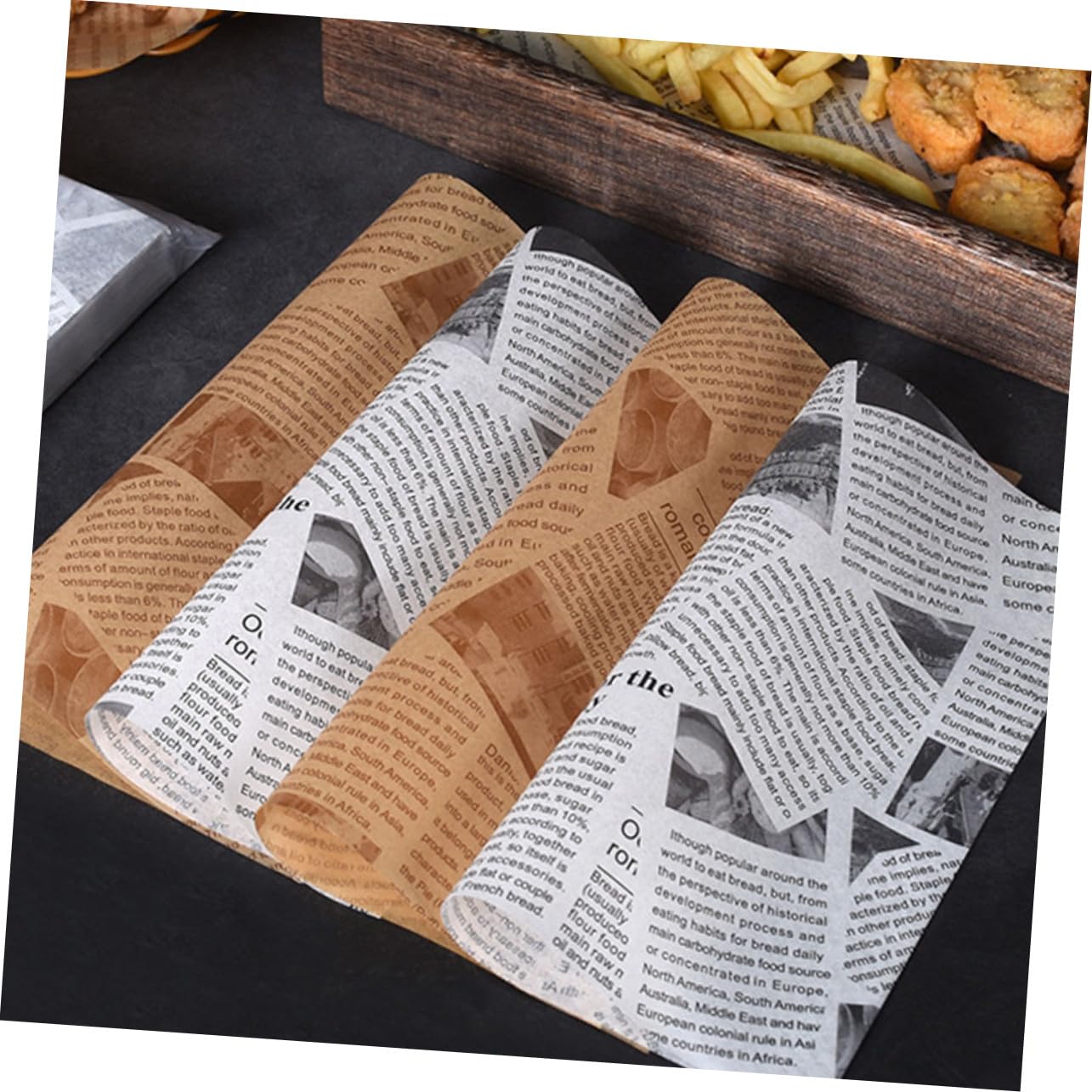 Carta Da Forno Antiaderente Per Hamburger e Alimenti, Resistente Al Calore, Uso Monouso, 500 Fogli 25x25 Cm Per Snack Bar, Ristoranti e Cucina Domestica