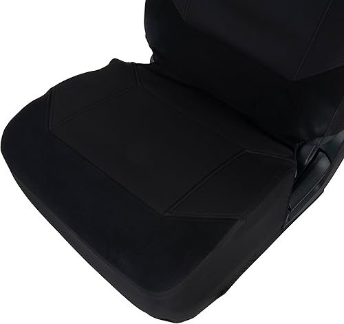 Miniatura 3 de HUK, Funda universal para asiento de respaldo bajo, ajuste universal, fácil de instalar para autos, camiones, camionetas, SUV, High Tide (negro)